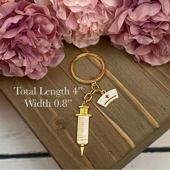 Nurses Keychain with Syringe & Charms - Picture 16 of 16